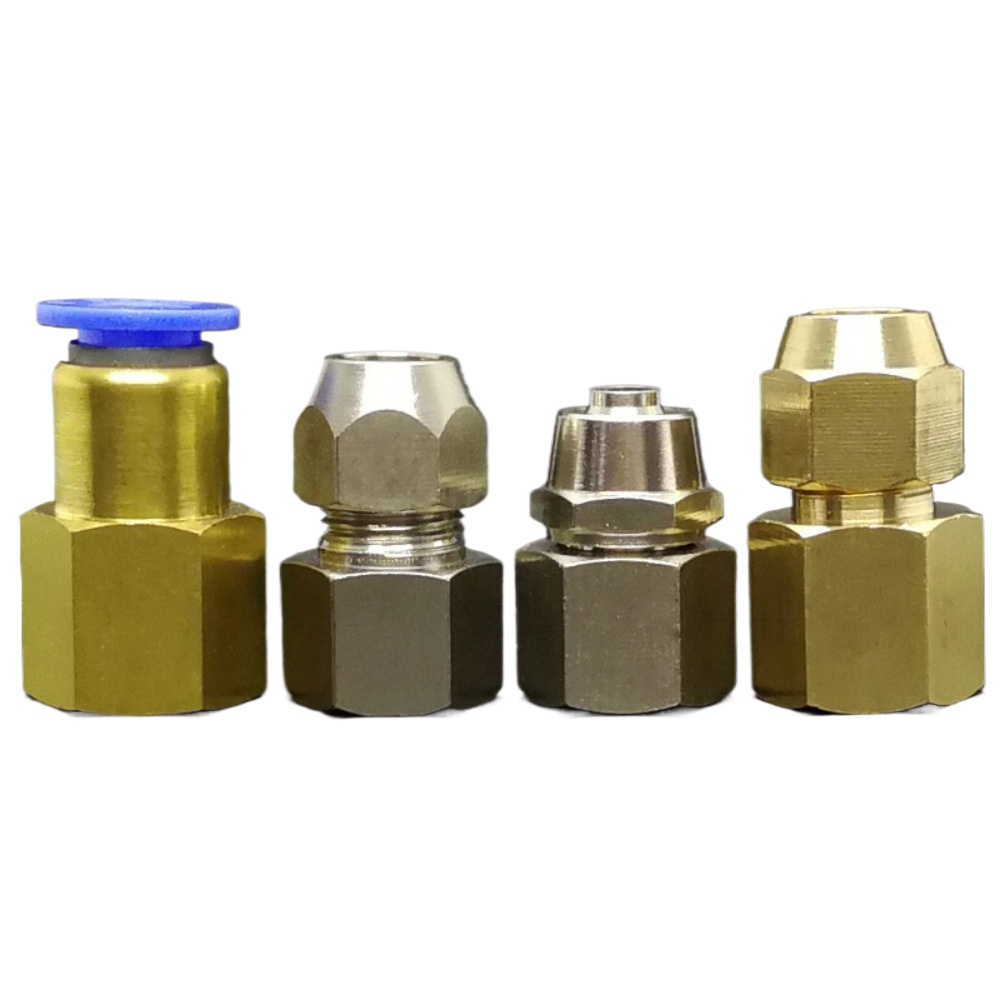 Compression Fitting Brass - M10/12/14/16/18/20 conector hembra métrico, tubo acampanado